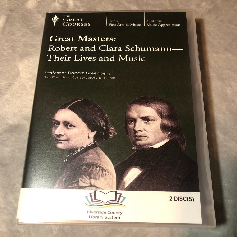Great Courses Robert and Clara Schumann Lives &‎ Music 2 DVD Set + Guidebook